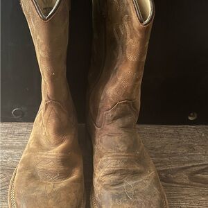 Boy’s Brown Leather Cowboy Boots